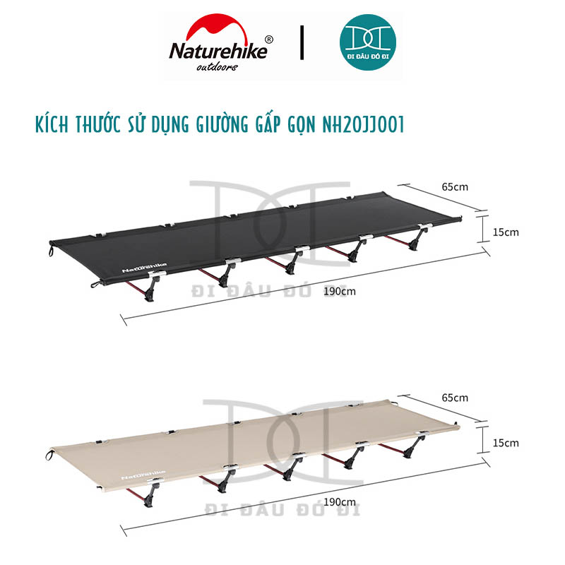 Giường ngủ xếp gọn siêu nhẹ, chính hãng Naturehike NH20JJ001