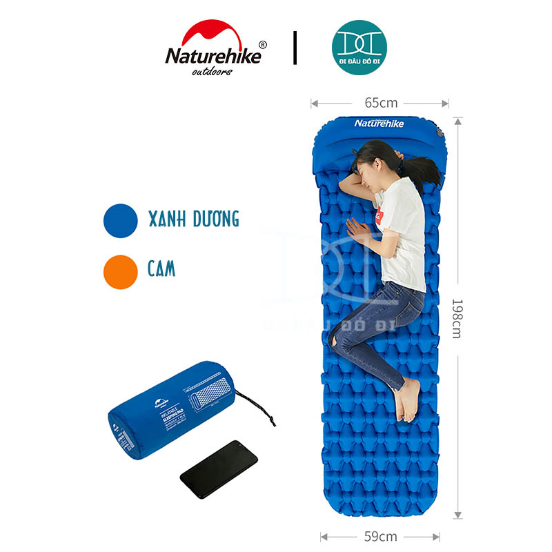 Nệm hơi cắm trại kèm gối Naturehike NH19Z012-P