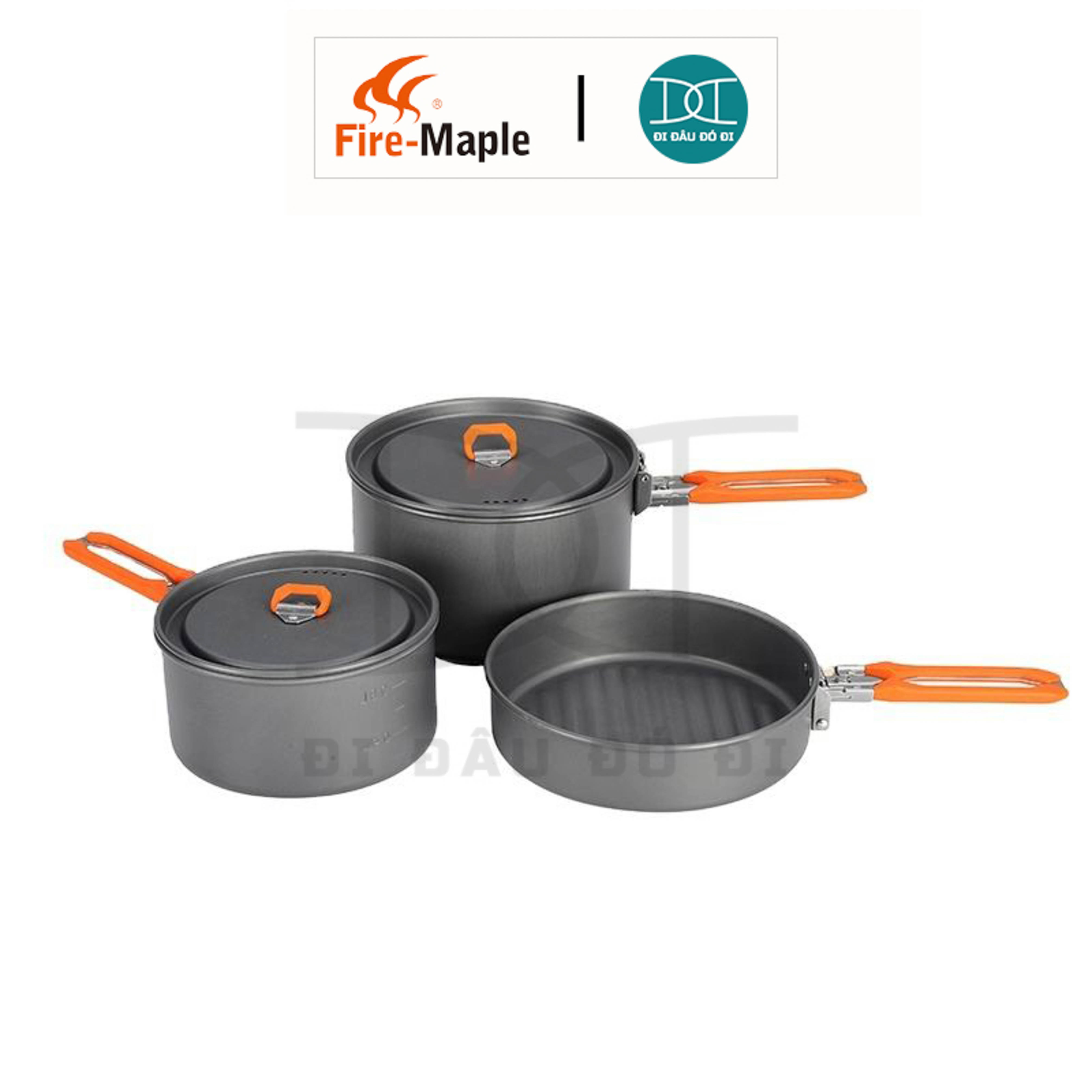 Combo nồi chảo nấu ăn 3 trong 1 Fire Maple FEAST 3 thích hợp cắm trại dã ngoại