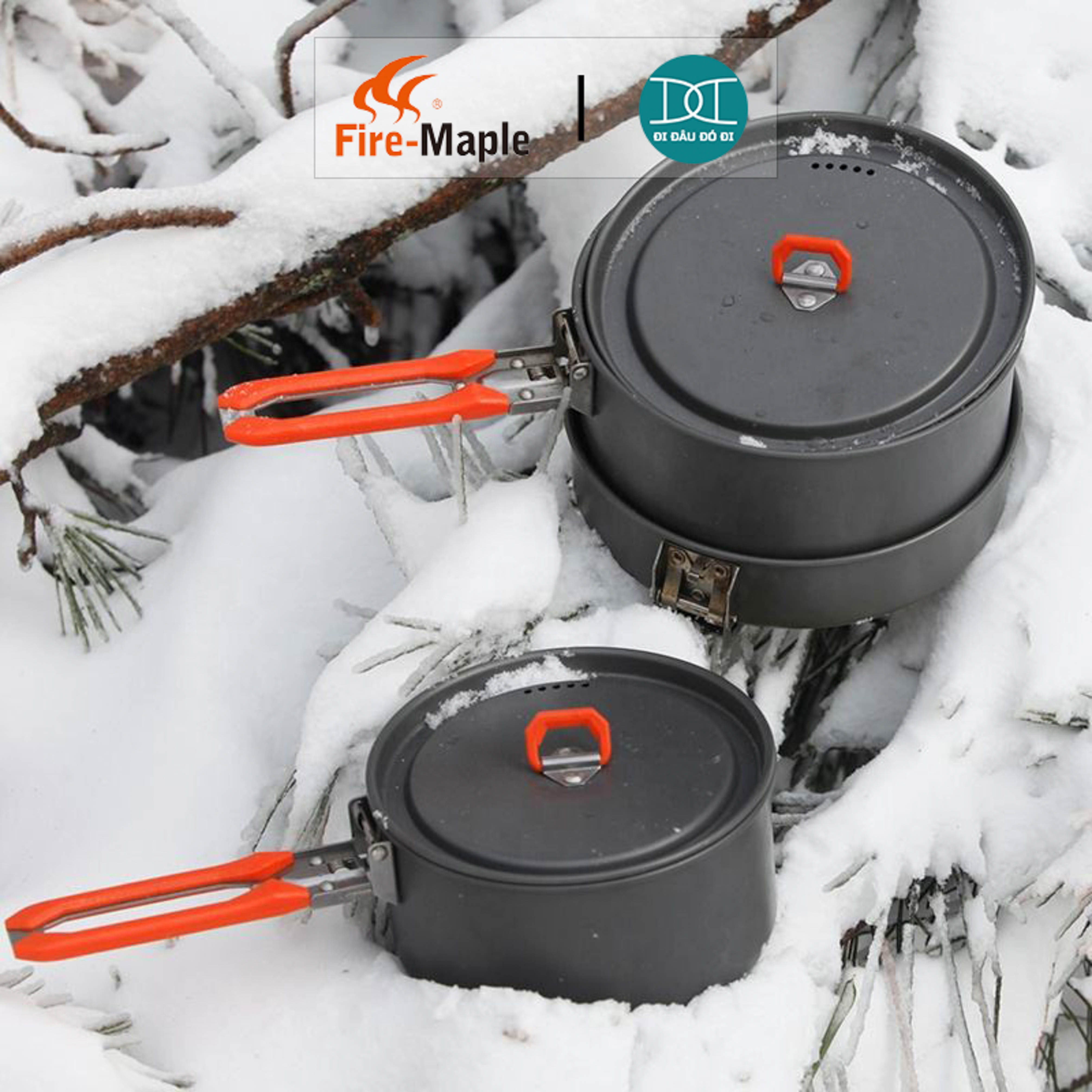 Combo nồi chảo nấu ăn 3 trong 1 Fire Maple FEAST 3 thích hợp cắm trại dã ngoại