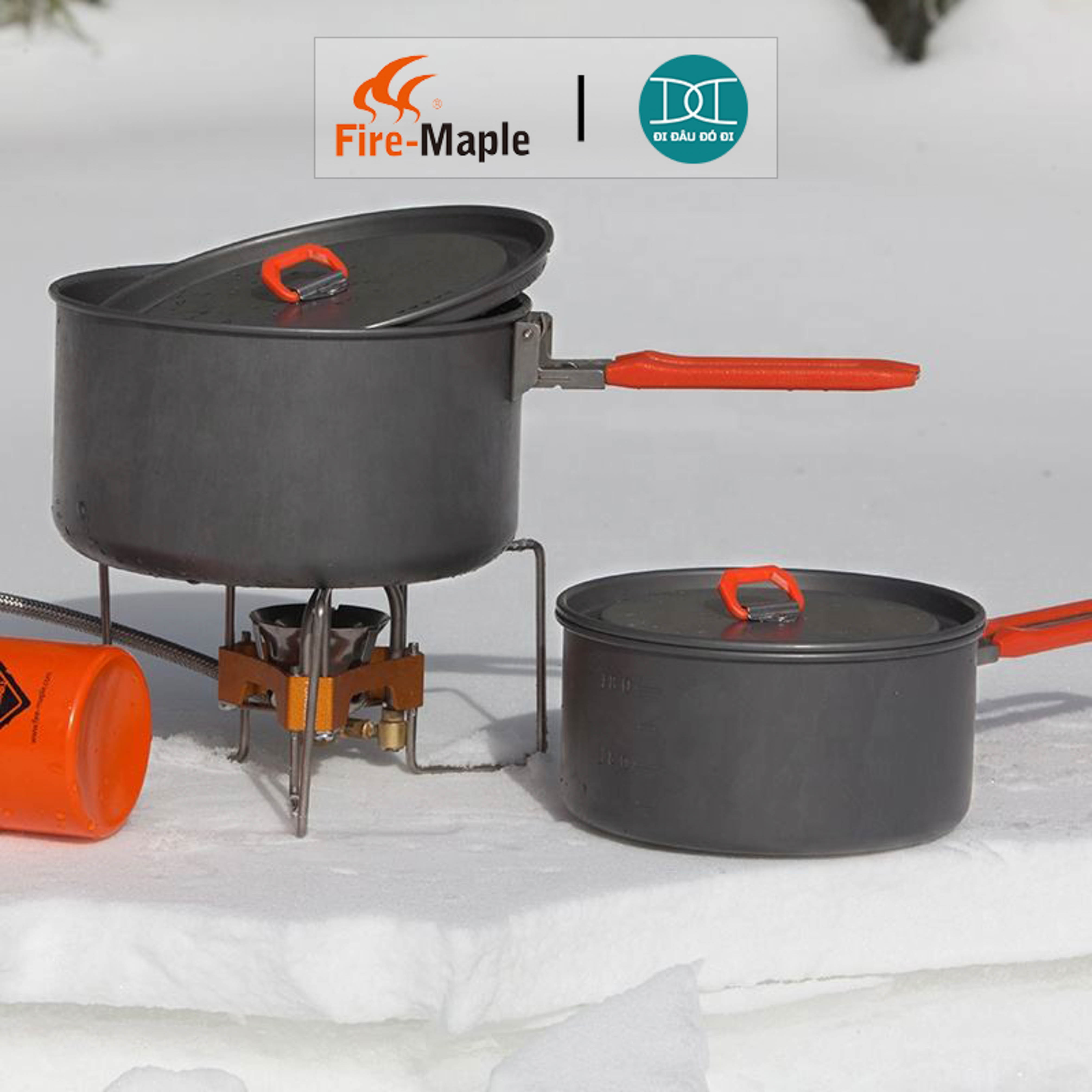 Combo nồi chảo nấu ăn 3 trong 1 Fire Maple FEAST 3 thích hợp cắm trại dã ngoại