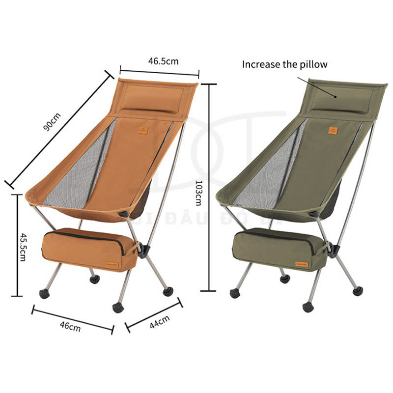 Ghế Gấp Dã Ngoại có đệm tựa đầu YL10 | Naturehike NH20JJ036
