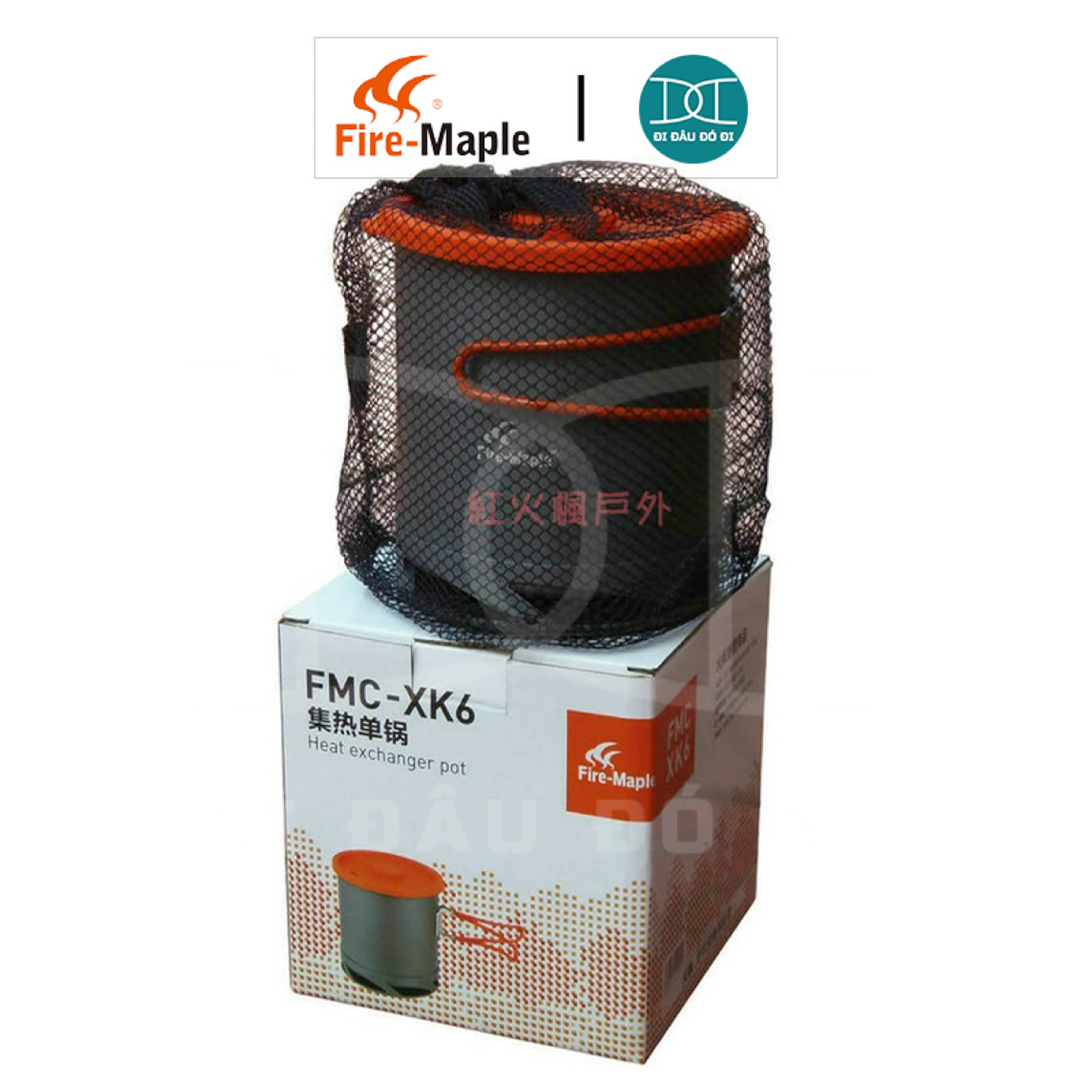 Nồi siêu tốc cắm trại 1L Fire Maple FMC-XK6 có tay cầm, trọng lượng siêu nhẹ thích hợp leo núi