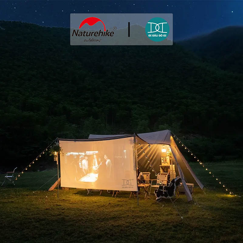 Lều cắm trại 5-8 người Naturehike NH20TM008 có màn chiếu xem phim ngoài trời