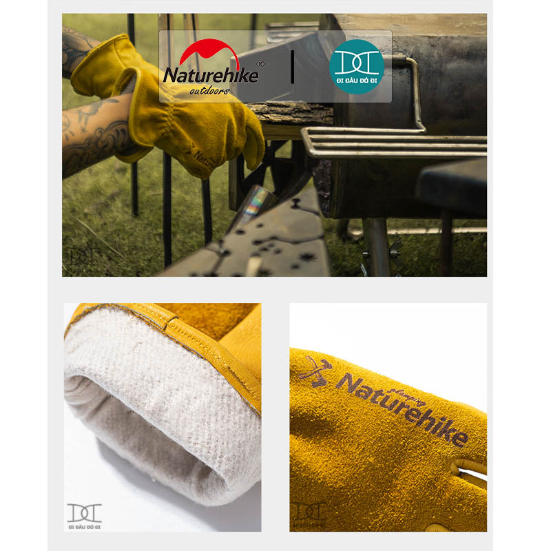 Găng tay chống nhiệt da bò NatureHike NH20FS041 