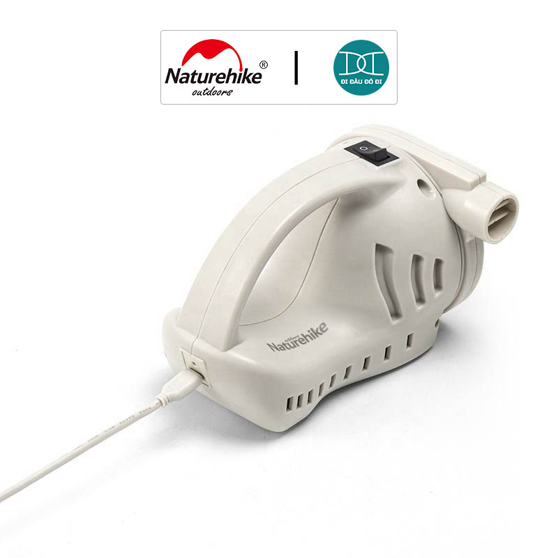 Máy bơm nệm hơi NatureHike NH20ZM013 đủ đầu kết nối, có thể hút hơi 