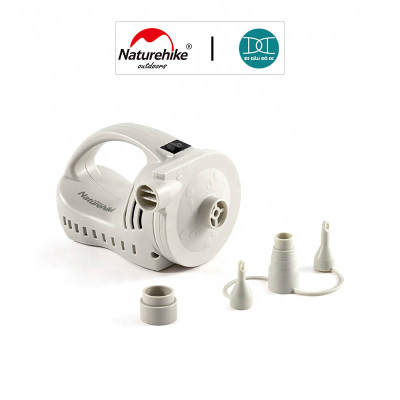 Máy bơm nệm hơi NatureHike NH20ZM013 đủ đầu kết nối, có thể hút hơi 