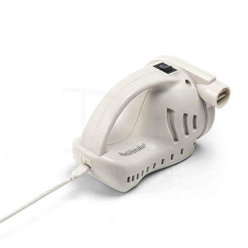 Máy bơm nệm hơi NatureHike NH20ZM013 đủ đầu kết nối, có thể hút hơi 