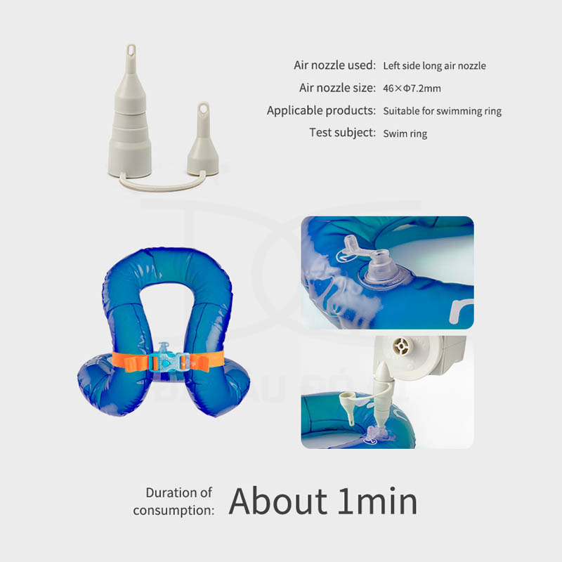 Máy bơm nệm hơi NatureHike NH20ZM013 đủ đầu kết nối, có thể hút hơi 