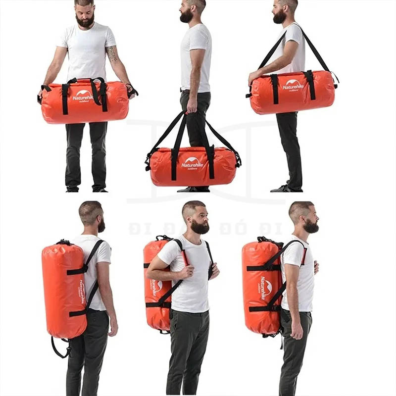Túi trống gấp gọn chống nước NatureHike NH20FSB03 dung tích 40L, 60L, 90L và 120L 